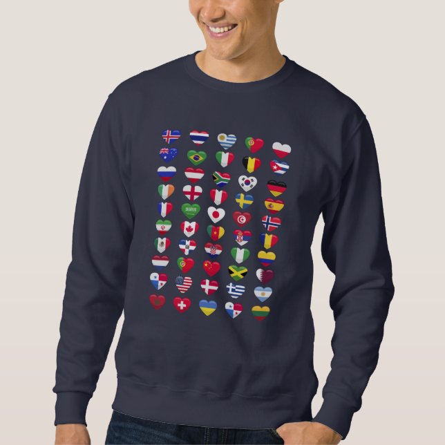 Flaggen der Länder Sweatshirt (Vorderseite)