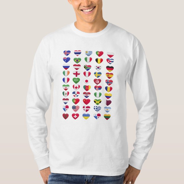 Flaggen der Länder T-Shirt (Vorderseite)
