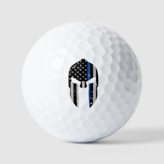 Flaggen der Spartan Helmet Blue Line Golfball
