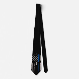 Flaggen der Spartan Helmet Blue Line Krawatte