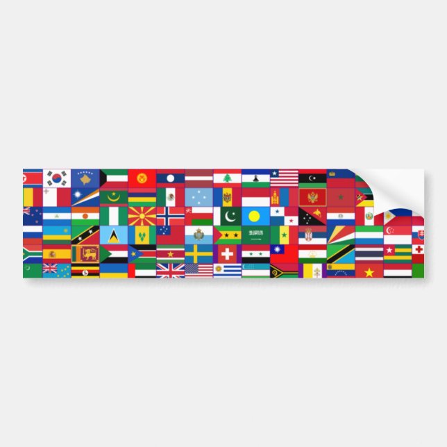 Flaggen der Welt Autoaufkleber (Vorne)