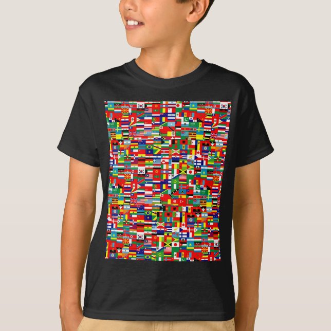 FLAGGEN DER WELT - Druckfront und Rückseite T-Shirt (Vorderseite)