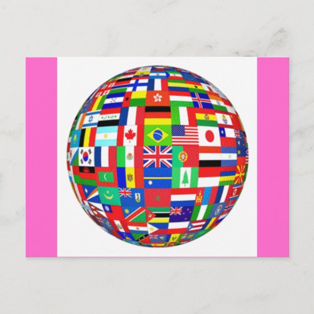 Flaggen der Welt Postkarte (Vorderseite)