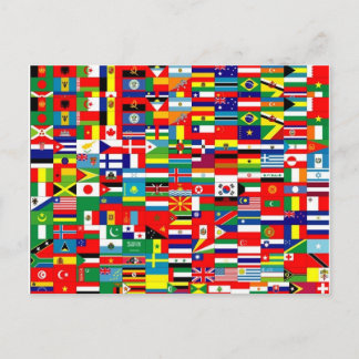 Flaggen der Welt Postkarte