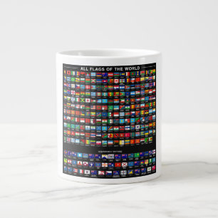 Flaggen der Welt – Sammlung von 195 Nationen Jumbo-Tasse