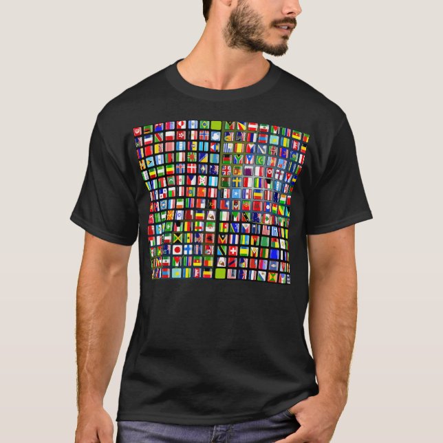 Flaggen der Welt T-Shirt (Vorderseite)