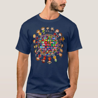 Flaggen der Weltkids auf der ganzen Welt T-Shirt