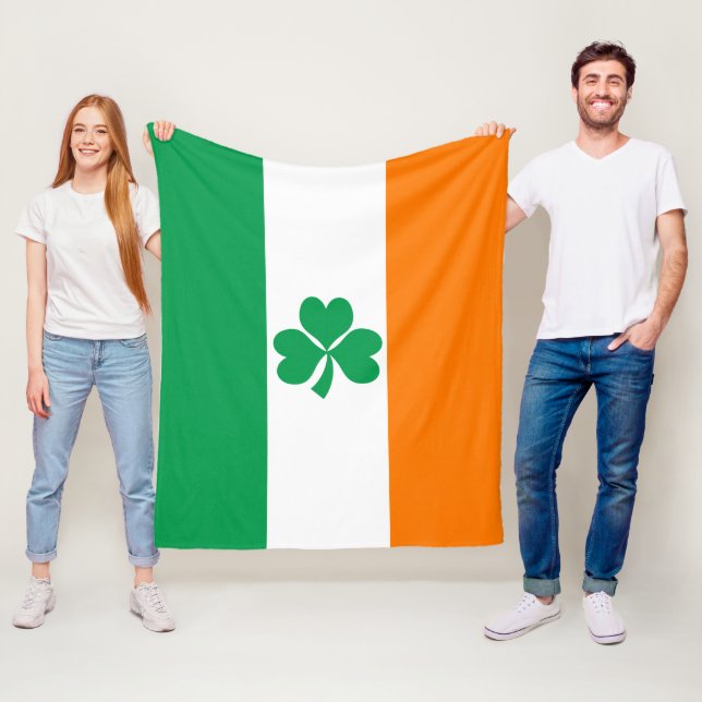 Flaggen des Kleeblatts Irland Fleecedecke (Beispiel)