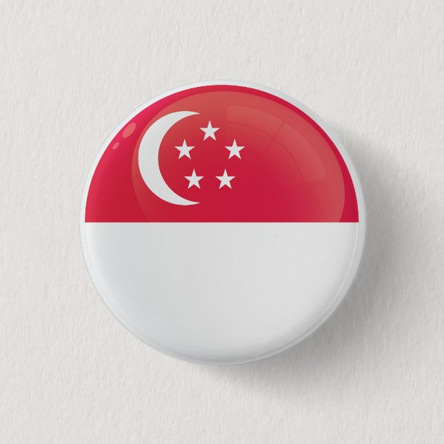 Flaggen des Round-Icon-Programms von Singapur Button (Vorderseite)