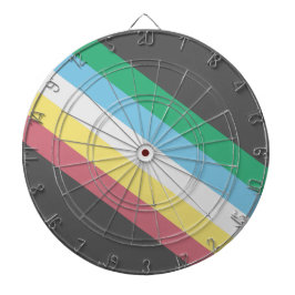 Flaggen des Schwerpunkts Behinderung Dartscheibe