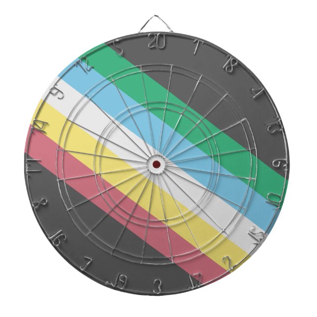 Flaggen des Schwerpunkts Behinderung Dartscheibe (vorne)