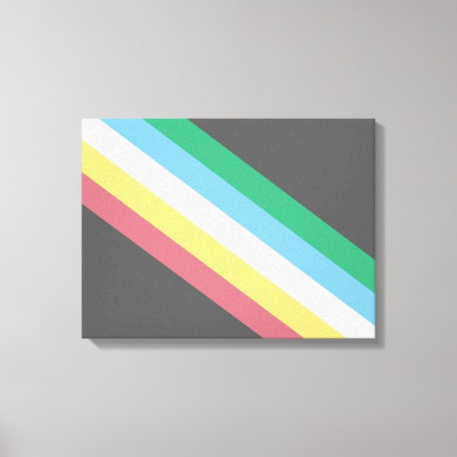 Flaggen des Schwerpunkts Behinderung Leinwanddruck (Vorderseite)