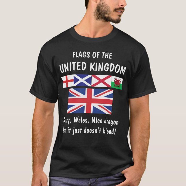 Flaggen des Vereinigten Königreichs… trauriges T-Shirt (Vorderseite)