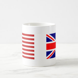 Flaggen des Vereinigten Königreichs und der USA Se Kaffeetasse