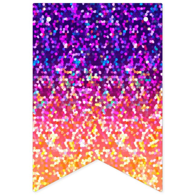 Flaggen-Fahnen-Glitzer-Grafik Wimpelkette (Erste Fahne)