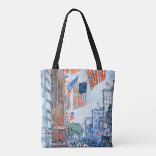 Flaggen Fifth Avenue von Childe Hassam, Vintage Ar Tasche