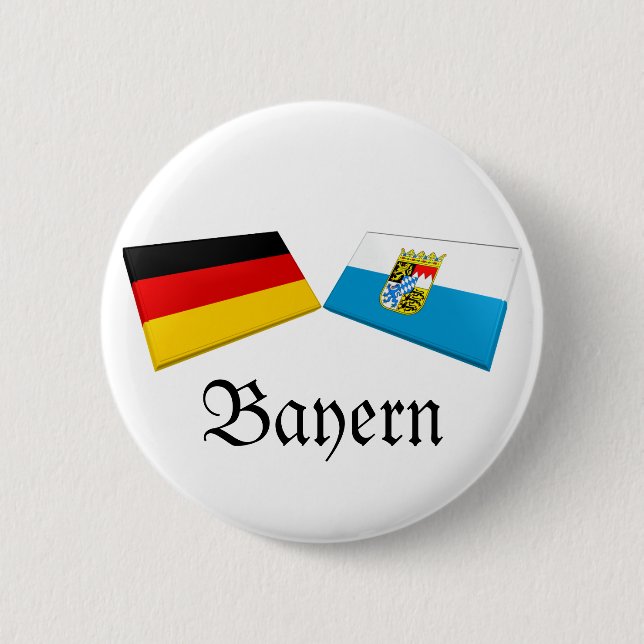 Flaggen-Fliesen Bayern, Deutschland Button (Vorderseite)