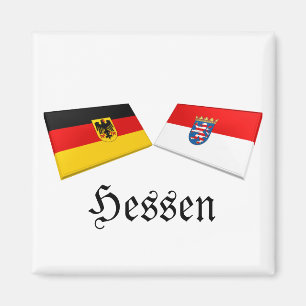 Flaggen-Fliesen Hessen, Deutschland Magnet