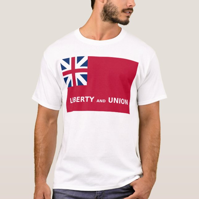 Flaggen-Freiheit und Gewerkschaft 1774 Vereinigter T-Shirt (Vorderseite)