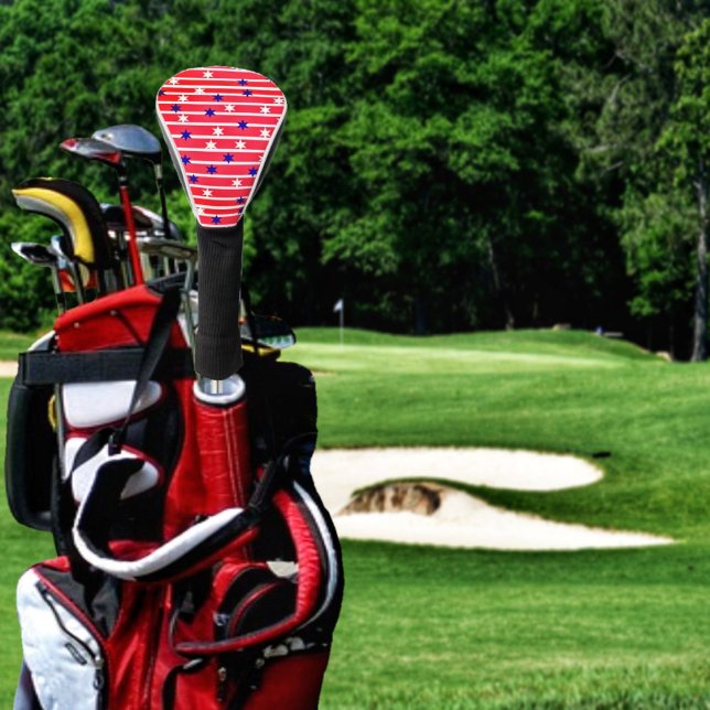 Flaggen Golf Headcover (Display a touch of the American flag, when you use this Flag Stars Golf Club Cover!)
