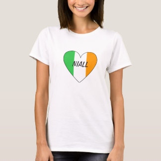 Flaggen-Herz-T - Shirt Niall irischer