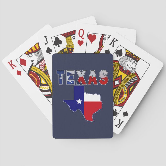 Flaggen-Karte mit Texas Spielkarten (Rückseite)