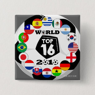 Flaggen-Knopf-Weltmeisterschaft des Fußball-16 Button