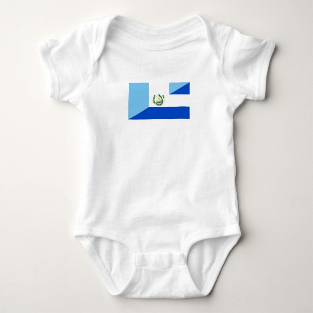 Flaggen-Landsymbol Guatemalas El Salvador halbes Baby Strampler (Vorderseite)