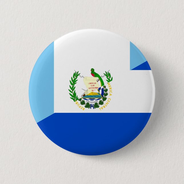 Flaggen-Landsymbol Guatemalas El Salvador halbes Button (Vorderseite)