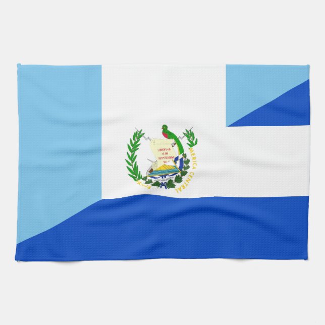 Flaggen-Landsymbol Guatemalas El Salvador halbes Küchentuch (Horizontal)