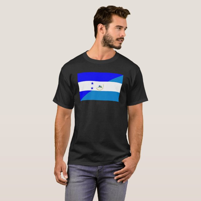 Flaggen-Landsymbol Hondurass Nicaragua halbes T-Shirt (Vorne ganz)