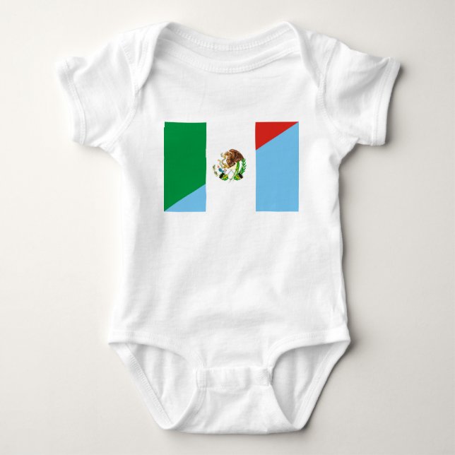 Flaggen-Landsymbol Mexikos Guatemala halbes Baby Strampler (Vorderseite)