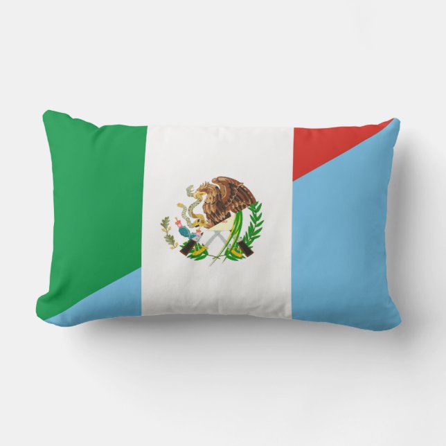 Flaggen-Landsymbol Mexikos Guatemala halbes Lendenkissen (Vorderseite)