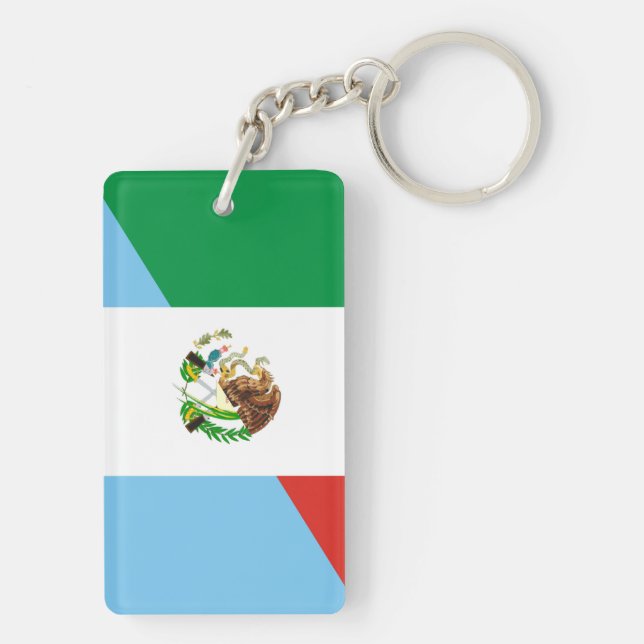 Flaggen-Landsymbol Mexikos Guatemala halbes Schlüsselanhänger (Rückseite)