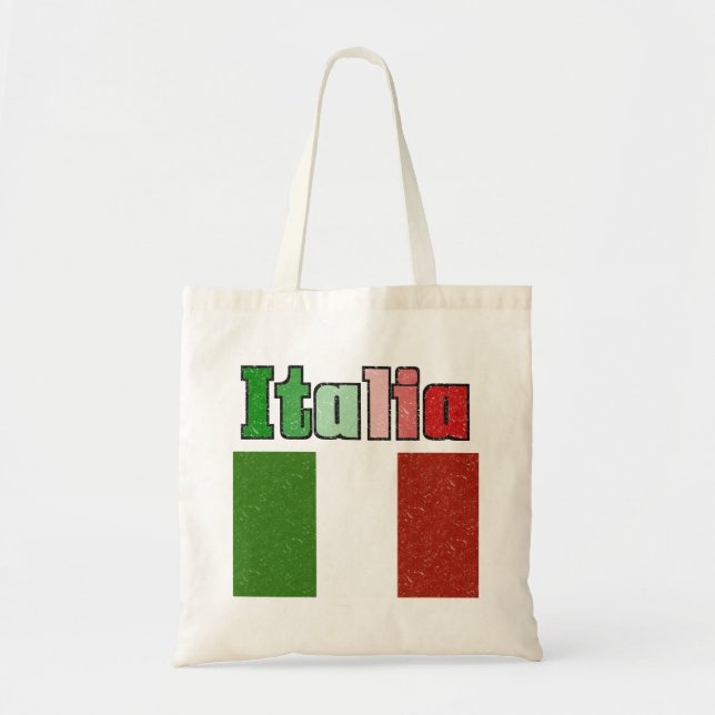 Flaggen-Leinwand-Taschen-Tasche Italiens Vintage Tragetasche (Vorne)
