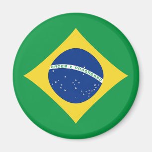 Flaggen-Magnet Brasiliens Fisheye Magnet
