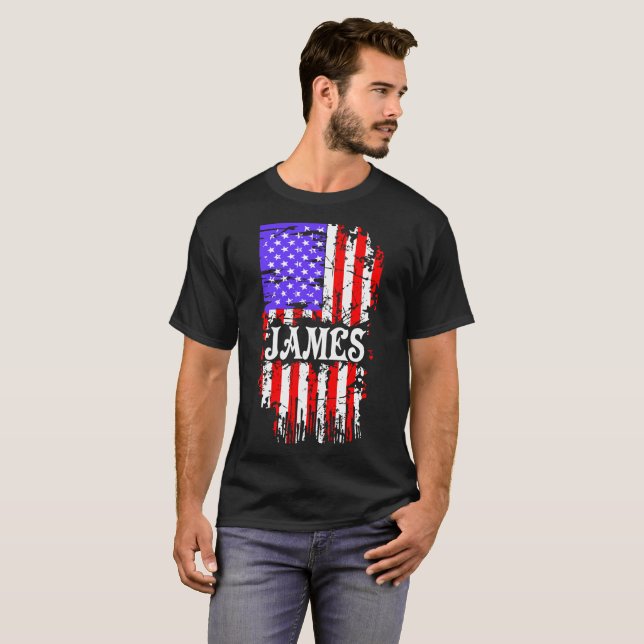 Flaggen-Nachname-Familienname-stolzes Geschenk T-Shirt (Vorne ganz)