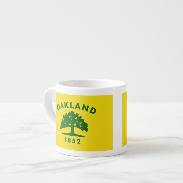 Flaggen Oaklands, Kalifornien Espressotasse (Vorderseite Links)