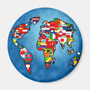 Flaggen-Planet Magnet