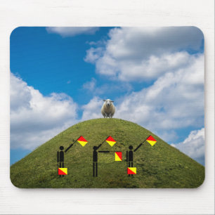 Flaggen-Semaphor-Quiz - Mutterschaf Mousepad