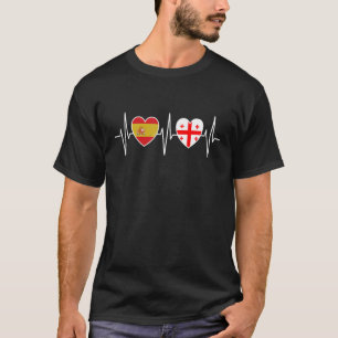 Flaggen Spaniens und Georgiens T-Shirt