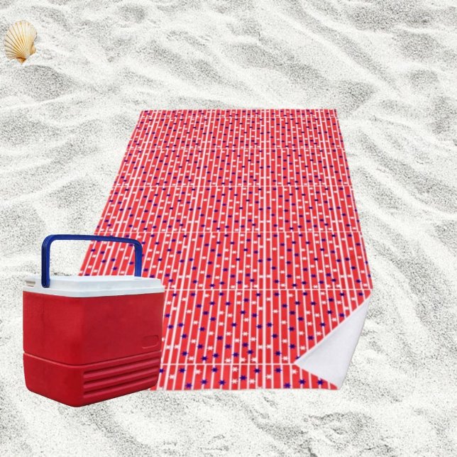 Flaggen Strandtuch (Enjoy July 4th  summer outings, with your Flag Stripes Beach Towel!)