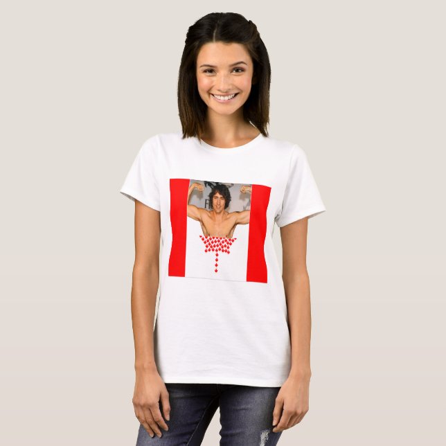 Flaggen-T-Shirt Justin Trudeau Kanada T-Shirt (Vorne ganz)