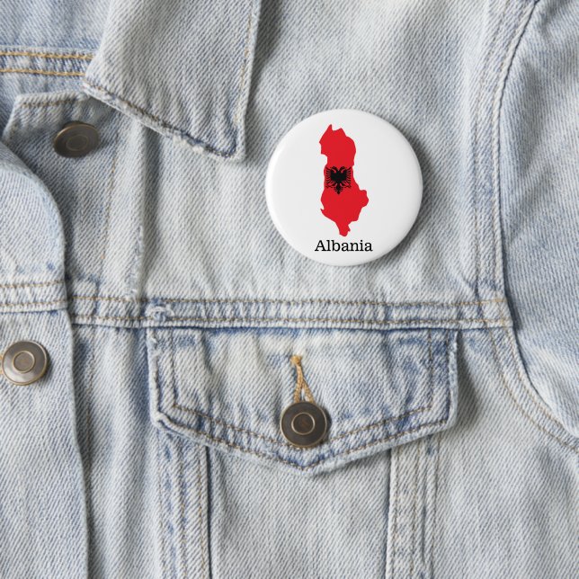 Flaggen und Länder Albanien Button (Beispiel)