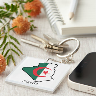 Flaggen und Länder Algerien Schlüsselanhänger