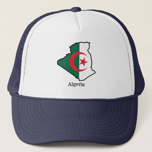 Flaggen und Länder Algerien Truckerkappe (Vorderseite)