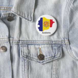 Flaggen und Länder Andorra Button
