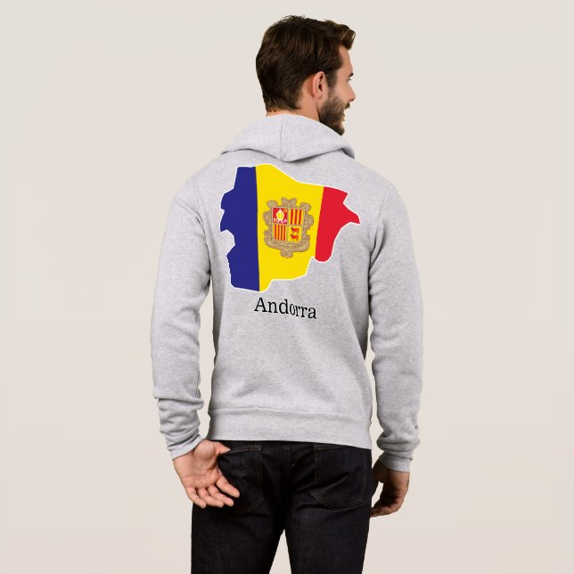 Flaggen und Länder Andorra Hoodie (Schwarz voll)