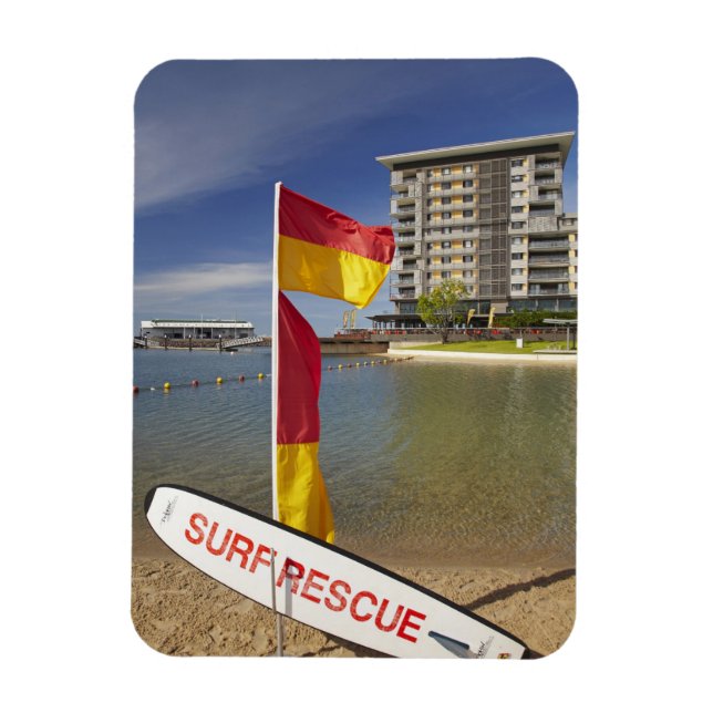 Flaggen und Surf-Rettungsboard Magnet (Vertikal)
