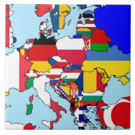Flaggen von Europa Fliese
